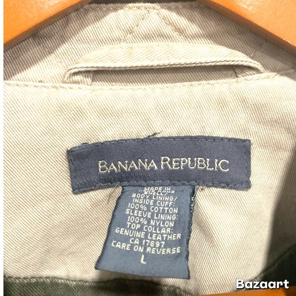 Banana Republic Vintage Field Khaki Jacket Field Jacket Sz:Large - Picture 10 of 12